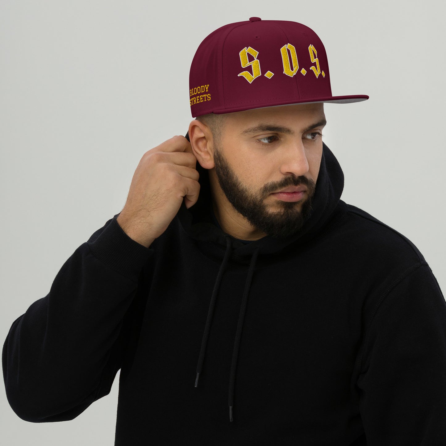 Streetwear Snapback Cap - S.O.S SAVE OUR STREETS