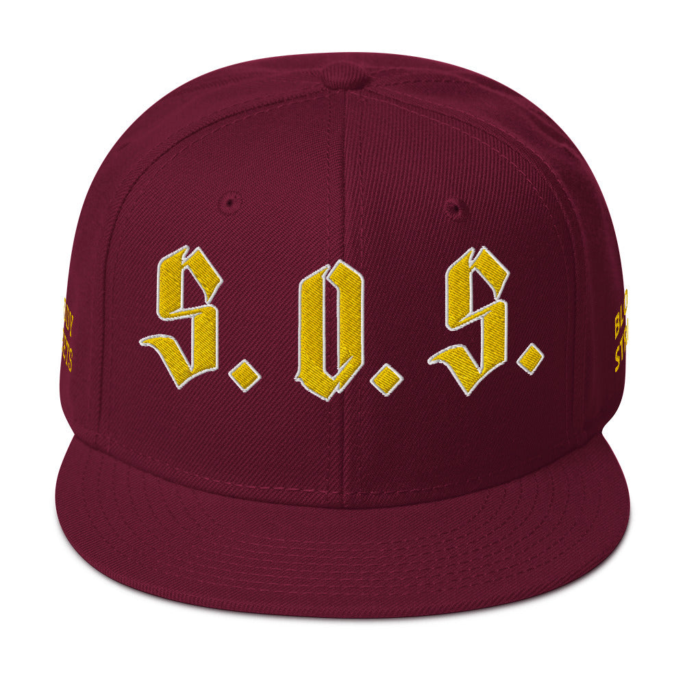 Streetwear Snapback Cap - S.O.S SAVE OUR STREETS