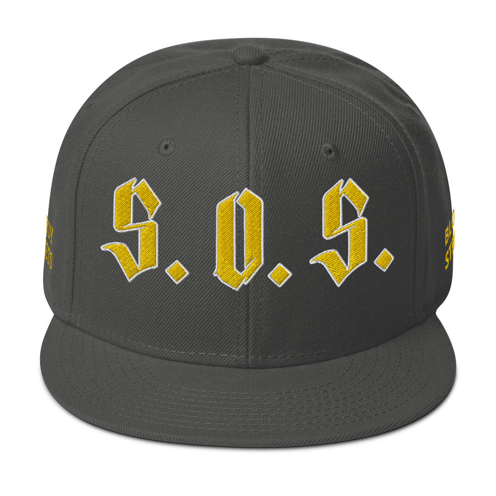 Streetwear Snapback Cap - S.O.S SAVE OUR STREETS
