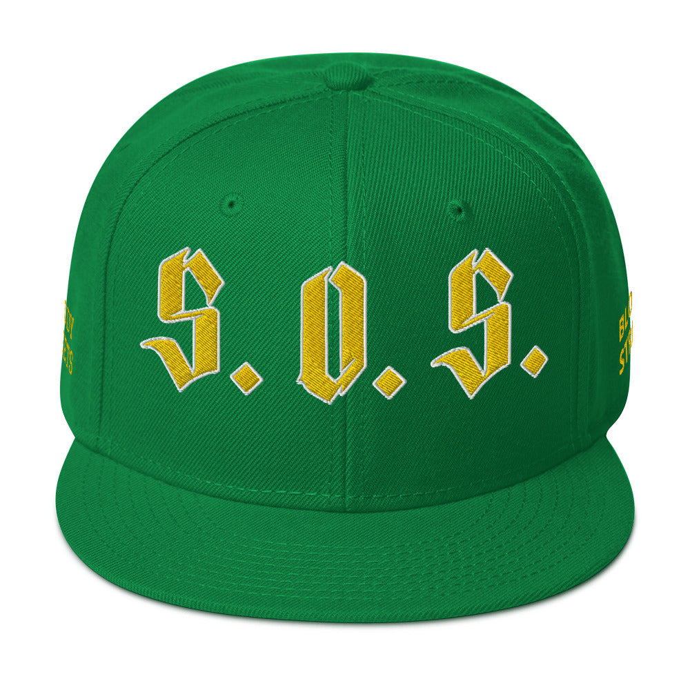 Streetwear Snapback Cap - S.O.S SAVE OUR STREETS