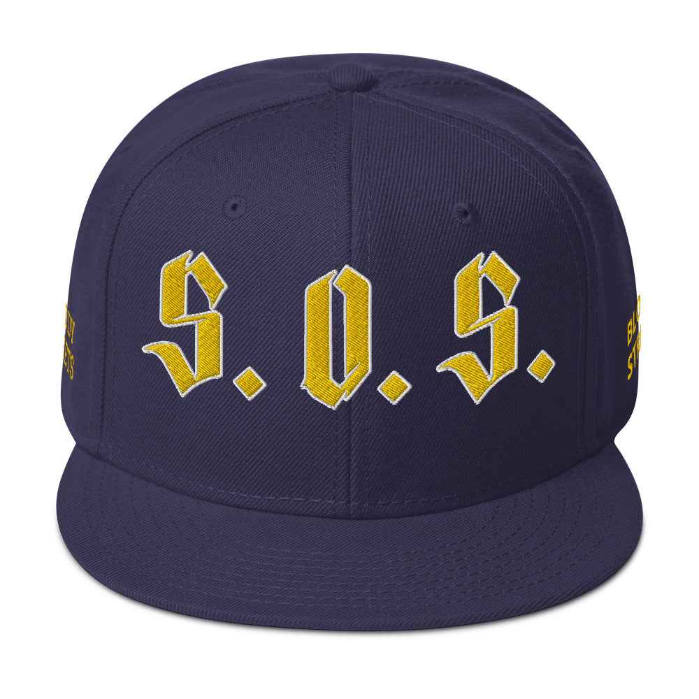Streetwear Snapback Cap - S.O.S SAVE OUR STREETS