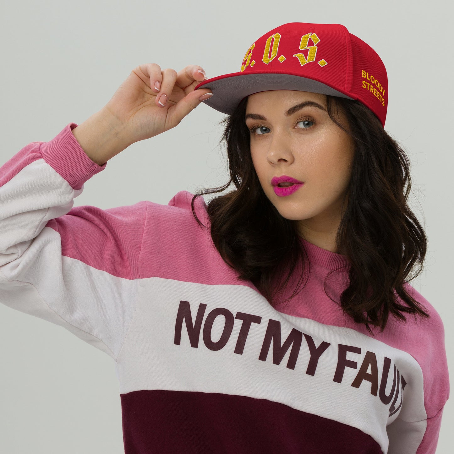 Streetwear Snapback Cap - S.O.S SAVE OUR STREETS