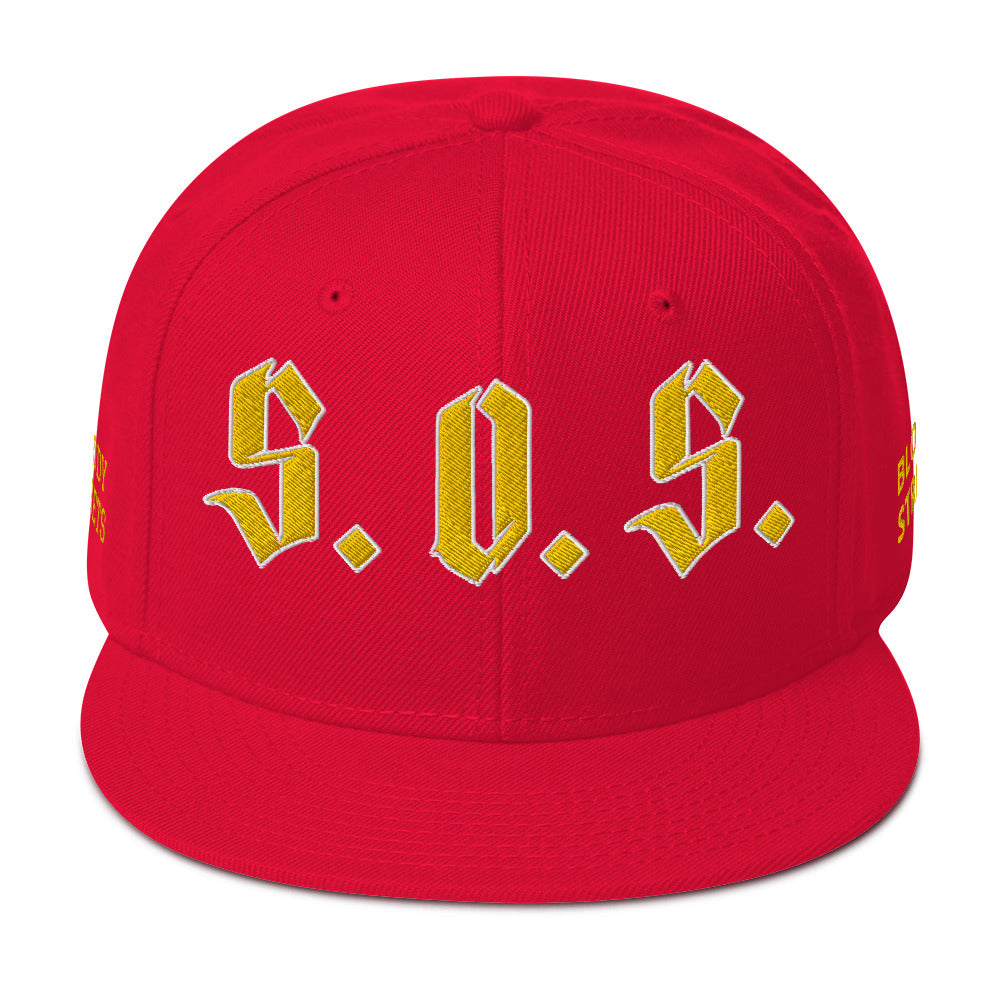 Streetwear Snapback Cap - S.O.S SAVE OUR STREETS