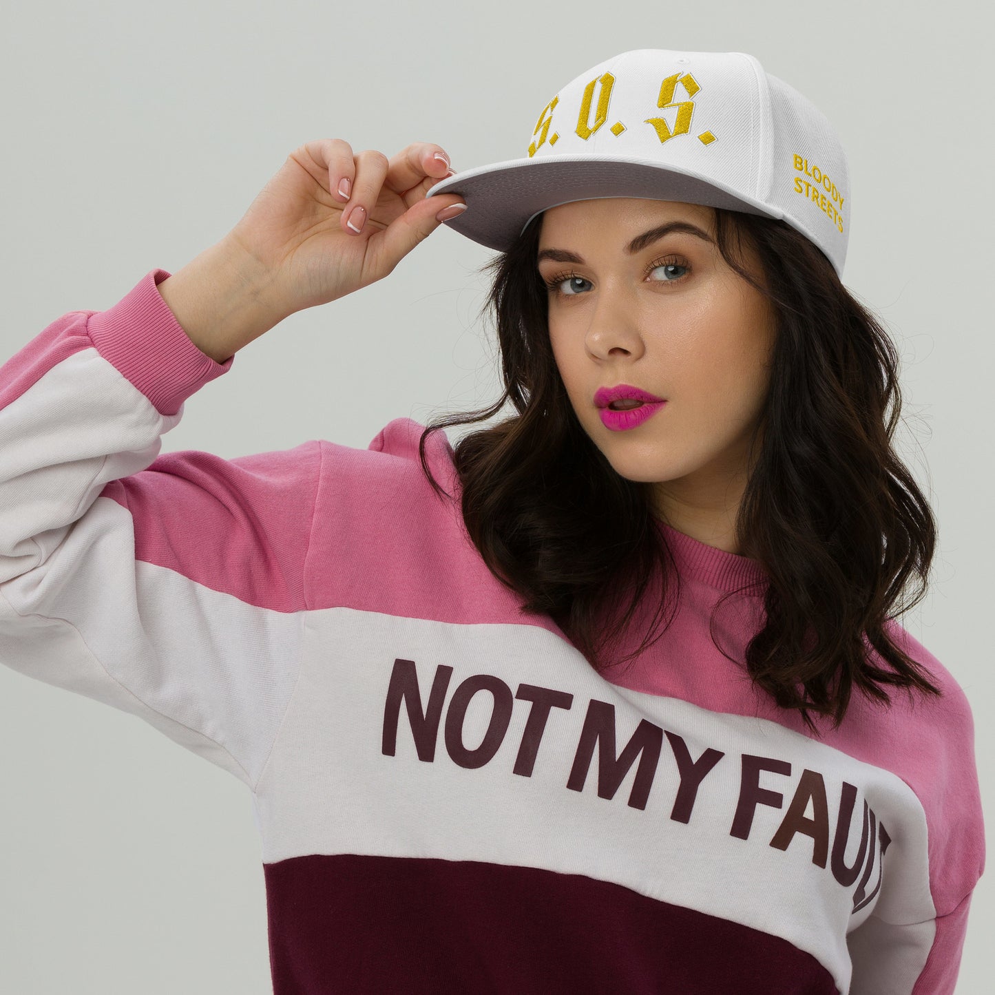 Streetwear Snapback Cap - S.O.S SAVE OUR STREETS