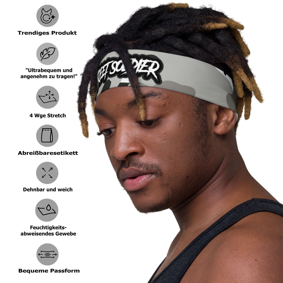 STREET SOLDIER Stirnband - BLOODY - STREETS.DE Streetwear Herren und Damen Hoodies, T-Shirts, Pullis