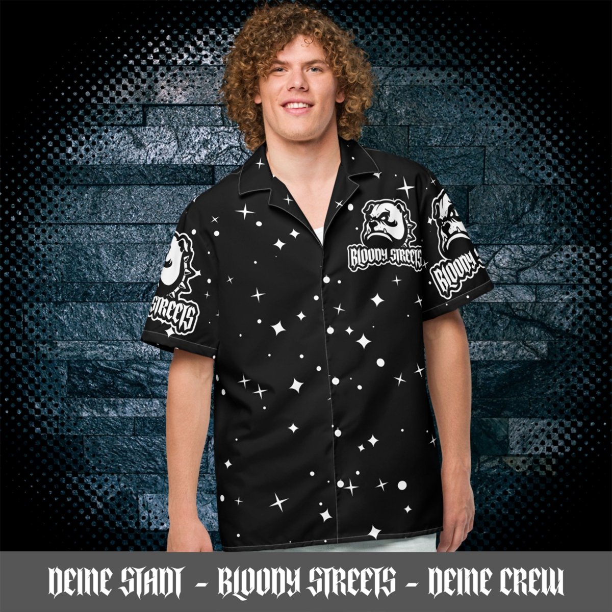 Streetwear Hemd Unisex - Black Bloody Streets Dog - BLOODY - STREETS.DE Streetwear Herren und Damen Hoodies, T-Shirts, Pullis