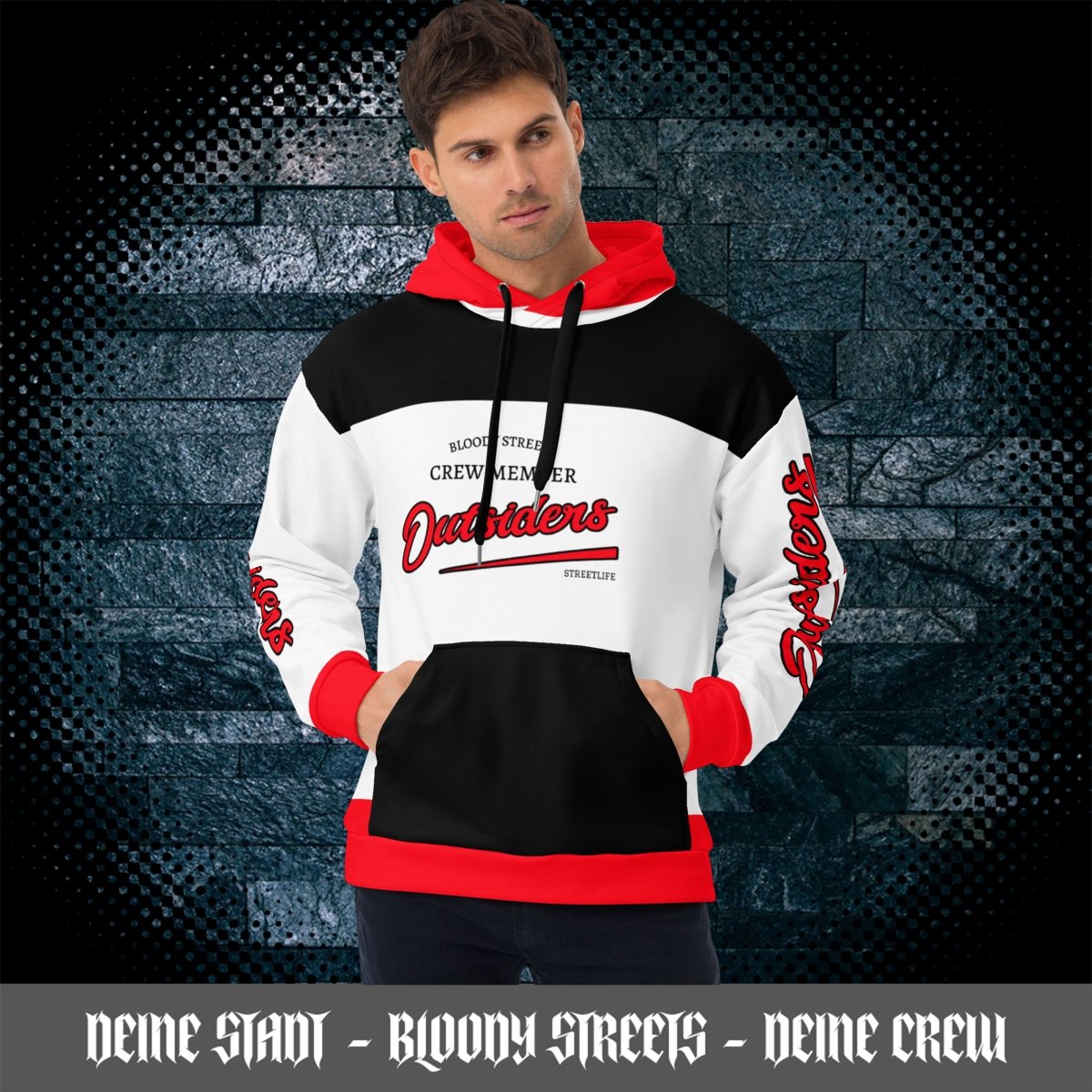 Streetwear Hoodie BS OUTSIDERS Unisex - BLOODY - STREETS.DE Streetwear Herren und Damen Hoodies, T-Shirts, Pullis