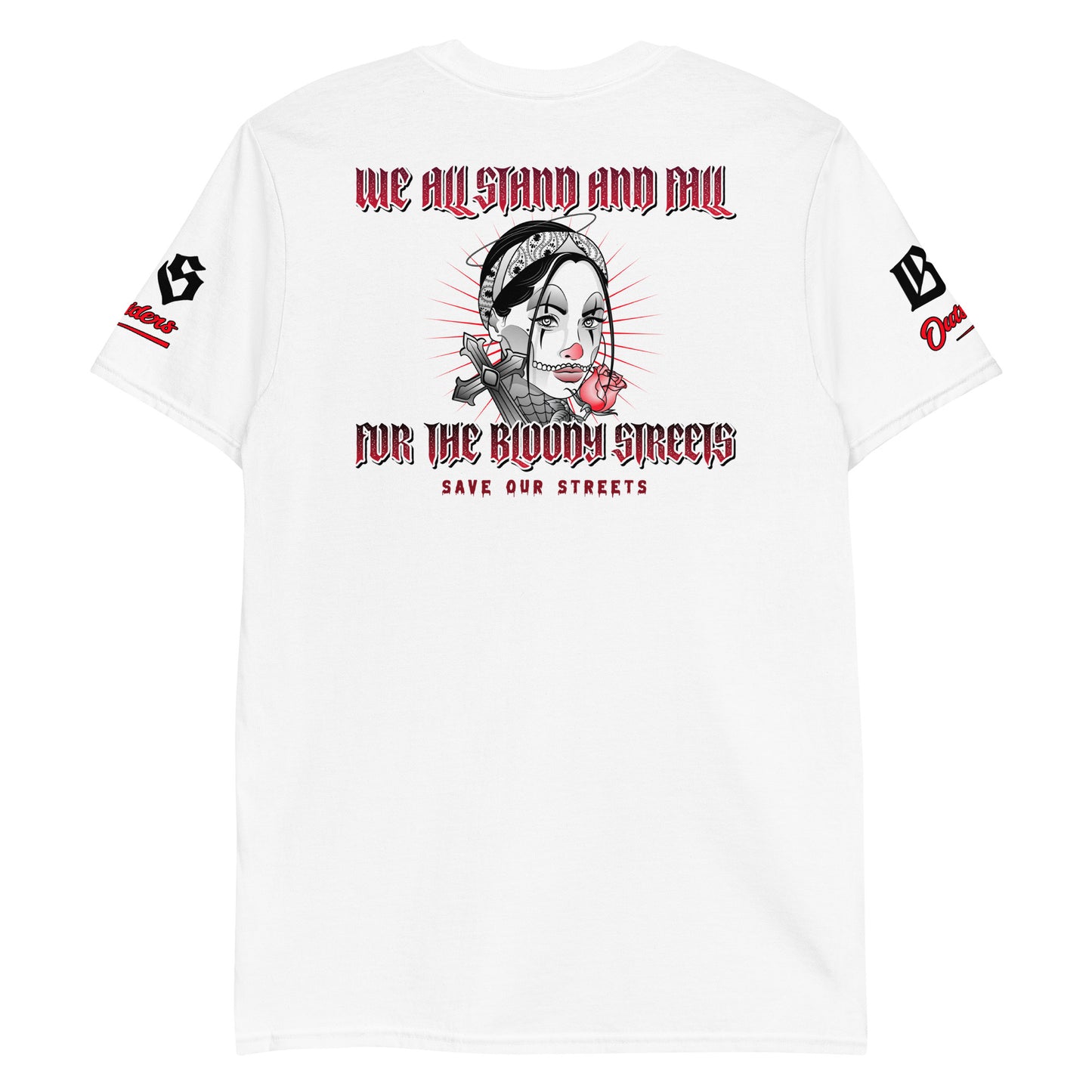 Streetwear T-Shirt Damen - BS OUTSIDERS BACK Lady - BLOODY-STREETS.DE Streetwear Herren und Damen Hoodies, T-Shirts, Pullis