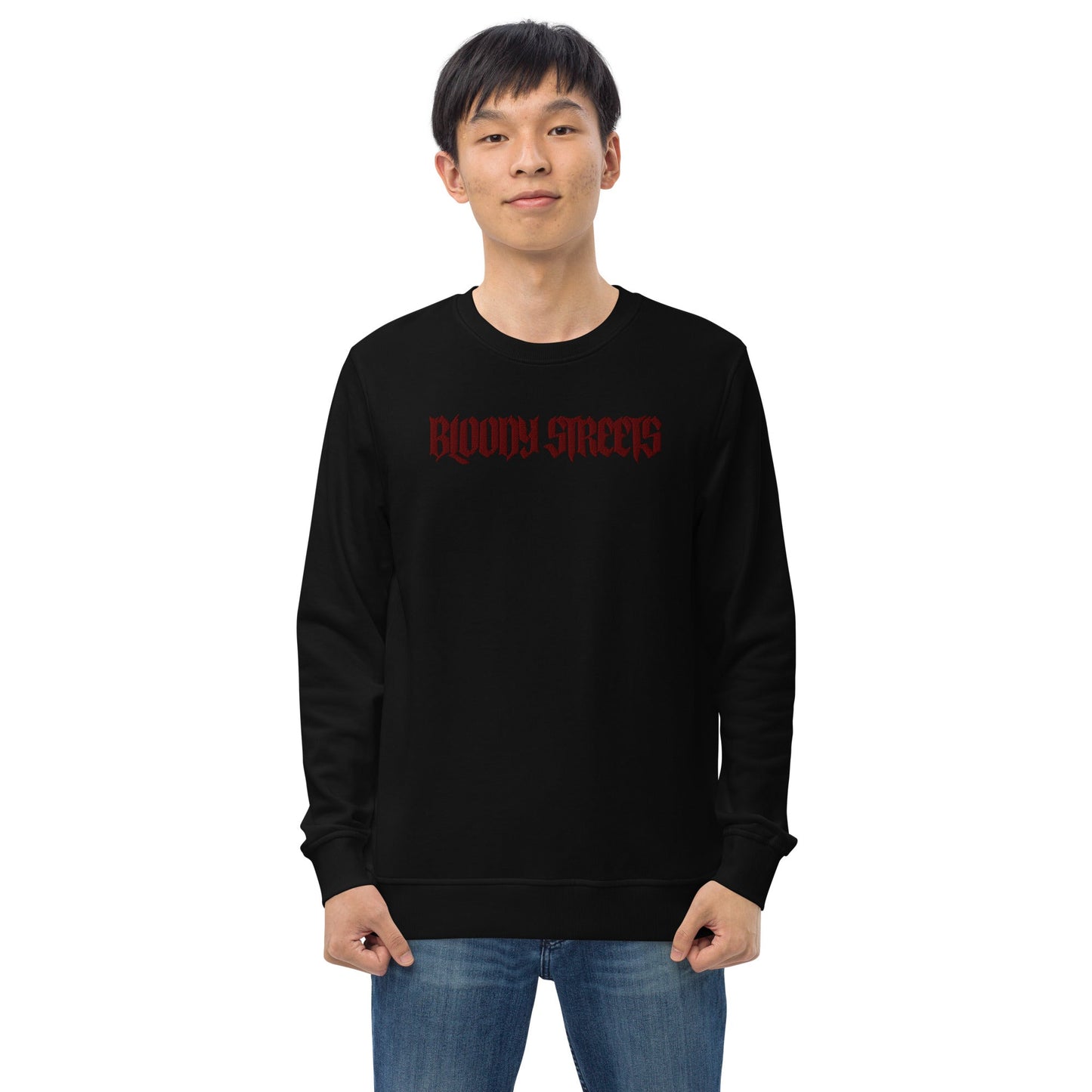 BLOODY STREETS "Classic" Streetwear Bio Pullover - BLOODY-STREETS.DE Streetwear Herren und Damen Hoodies, T-Shirts, Pullis