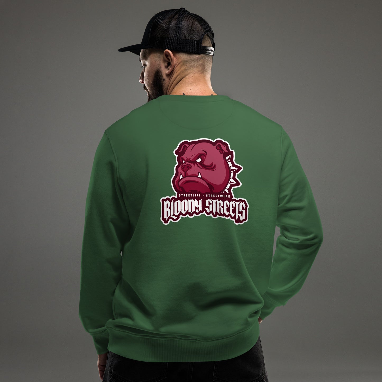 BLOODY STREETS - "BULL DOG" STREETWEAR BIO UNI SEX PULLI - Premium Streetwear von BLOODY STREETS - jetzt nur 119 €! shoppe jetzt auf BLOODY STREETS