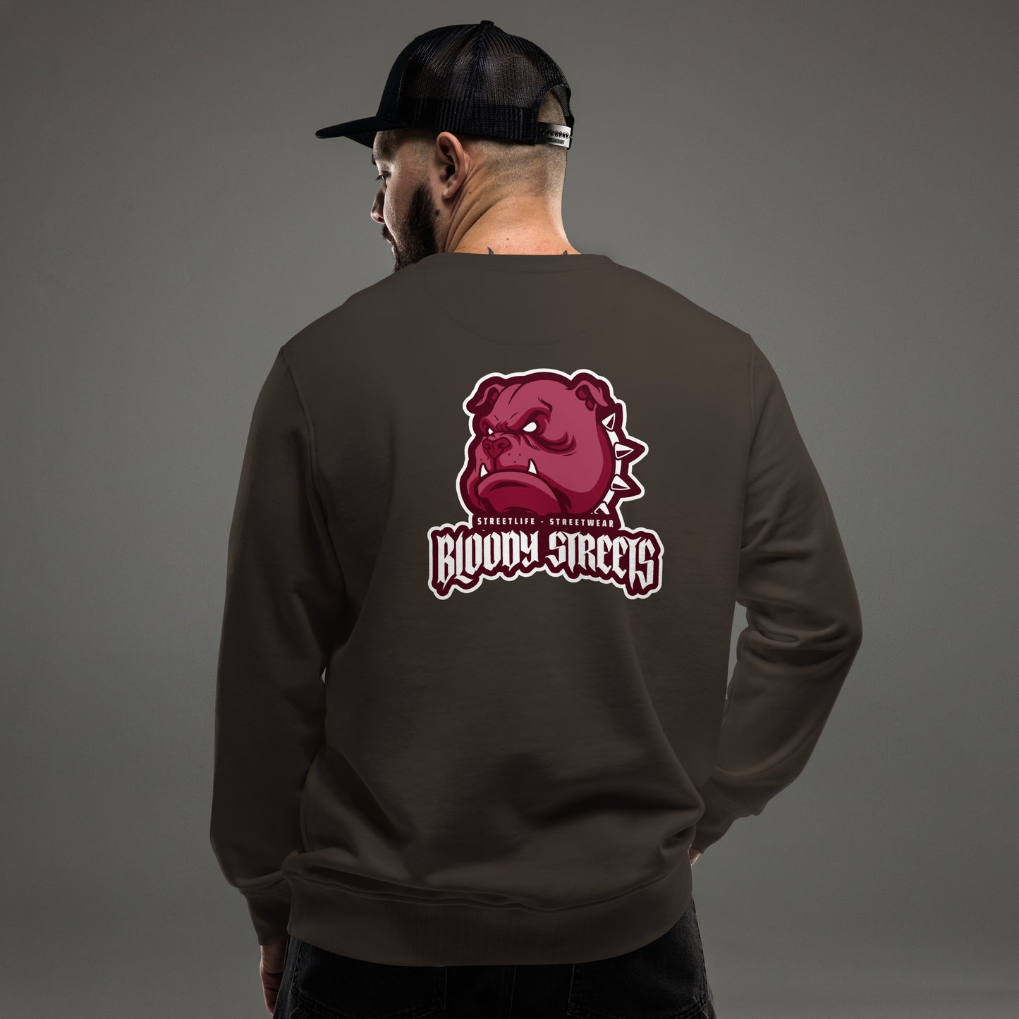BLOODY STREETS - "BULL DOG" STREETWEAR BIO UNI SEX PULLI - Premium Streetwear von BLOODY STREETS - jetzt nur 119 €! shoppe jetzt auf BLOODY STREETS