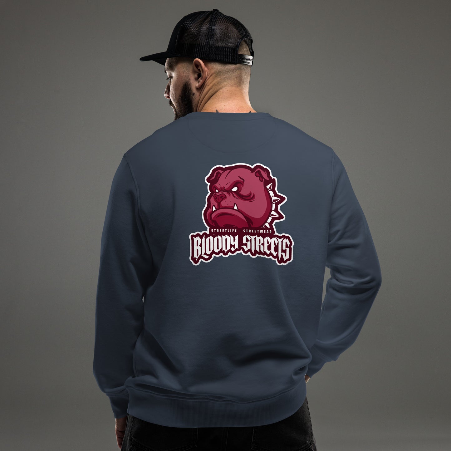 BLOODY STREETS - "BULL DOG" STREETWEAR BIO UNI SEX PULLI - Premium Streetwear von BLOODY STREETS - jetzt nur 119 €! shoppe jetzt auf BLOODY STREETS