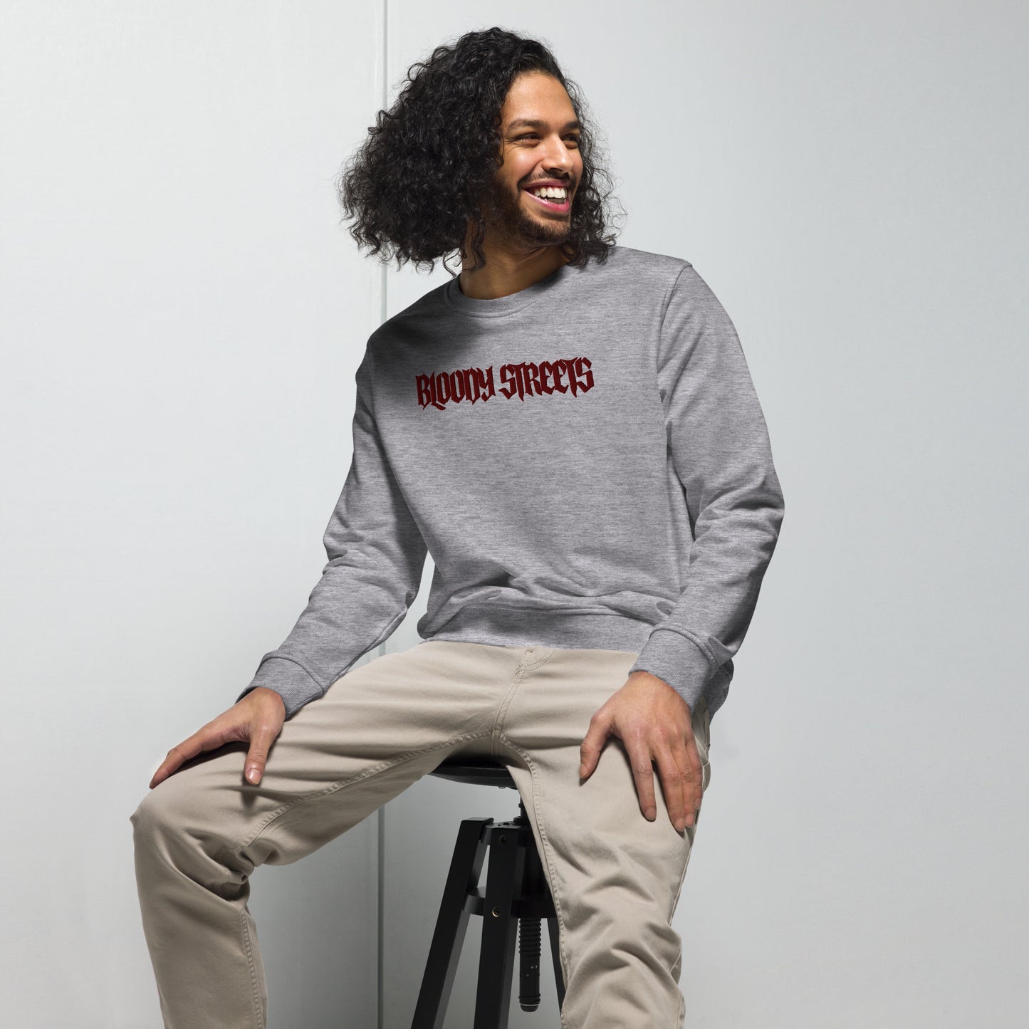 BLOODY STREETS "Classic" Streetwear Bio Pullover - BLOODY-STREETS.DE Streetwear Herren und Damen Hoodies, T-Shirts, Pullis