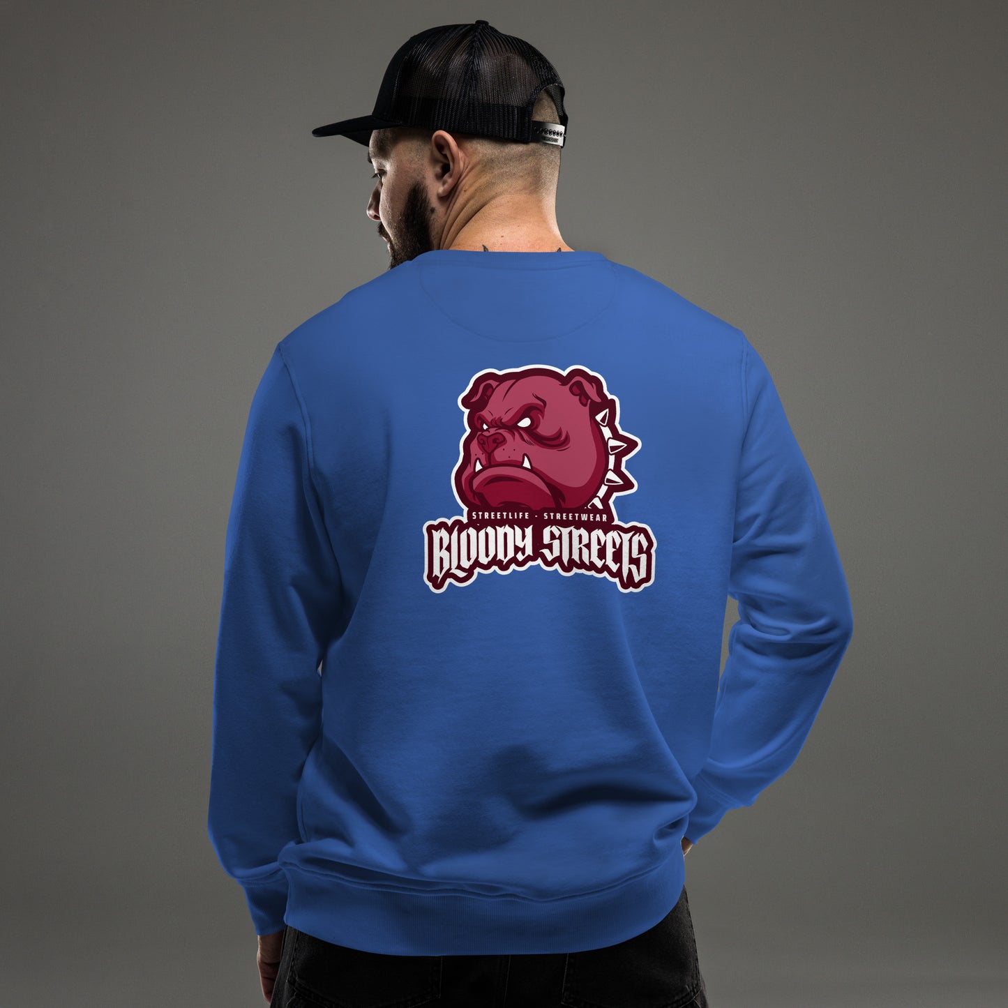BLOODY STREETS - "BULL DOG" STREETWEAR BIO UNI SEX PULLI - Premium Streetwear von BLOODY STREETS - jetzt nur 119 €! shoppe jetzt auf BLOODY STREETS