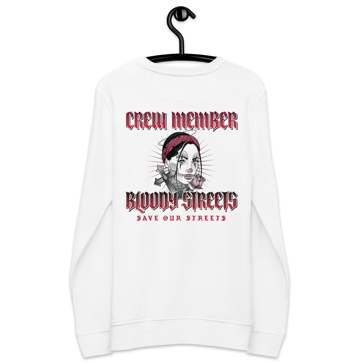 BS CITY Leipzig Crew Member Premium Red "Lady" Pullover - BLOODY-STREETS.DE Streetwear Herren und Damen Hoodies, T-Shirts, Pullis