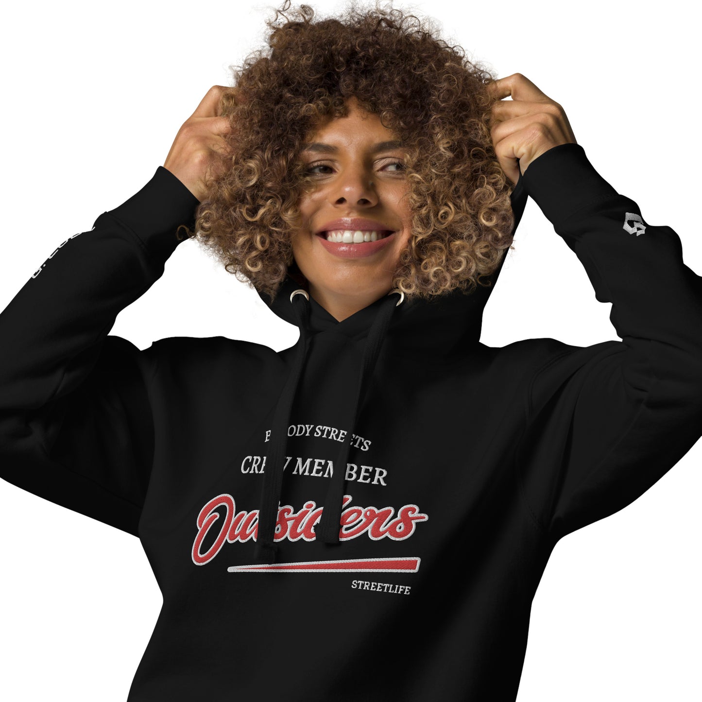 Streetwear Hoodie Unisex - BS Outsiders Stickerei - BLOODY-STREETS.DE Streetwear Herren und Damen Hoodies, T-Shirts, Pullis