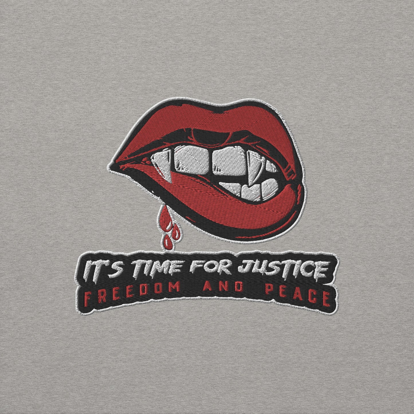 Streetwear Kapuzenpullover IT´S TIME FOR JUSTICE - Stickerei