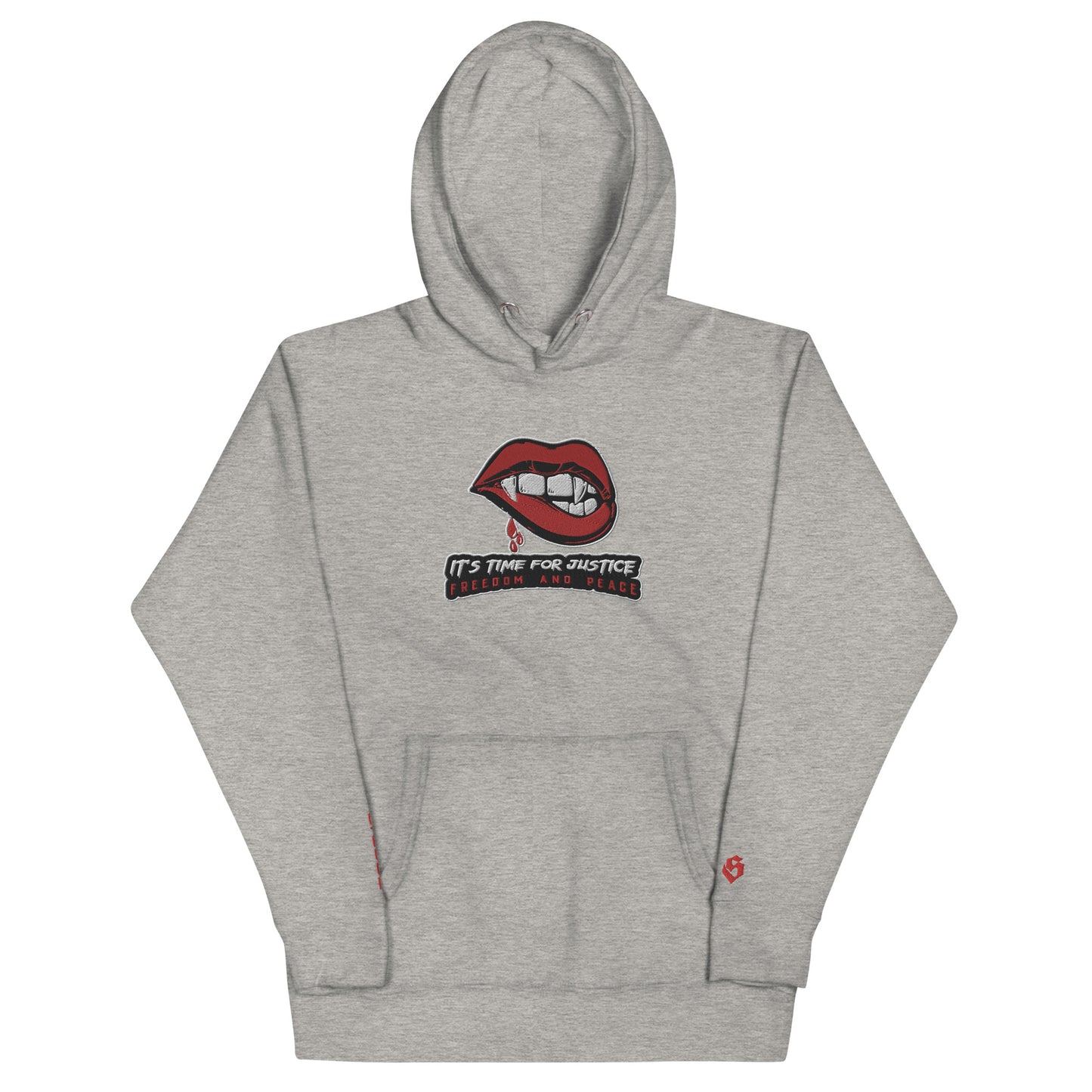 Streetwear Kapuzenpullover IT´S TIME FOR JUSTICE - Stickerei