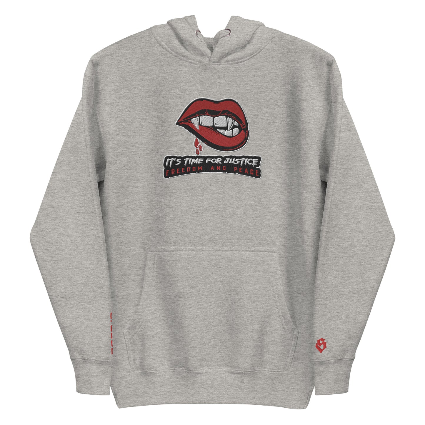 Streetwear Kapuzenpullover IT´S TIME FOR JUSTICE - Stickerei