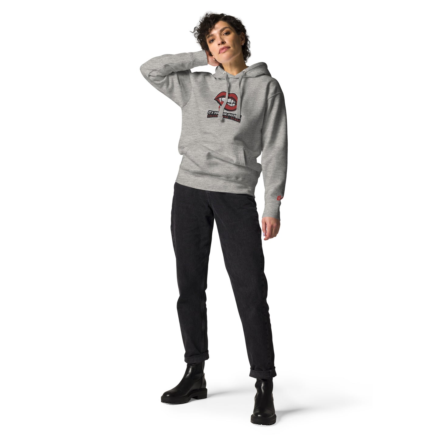 Streetwear Kapuzenpullover IT´S TIME FOR JUSTICE - Stickerei