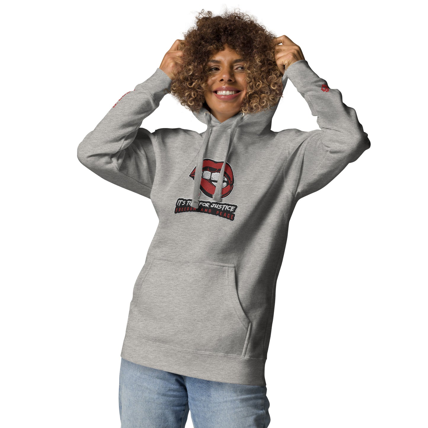 Streetwear Kapuzenpullover IT´S TIME FOR JUSTICE - Stickerei