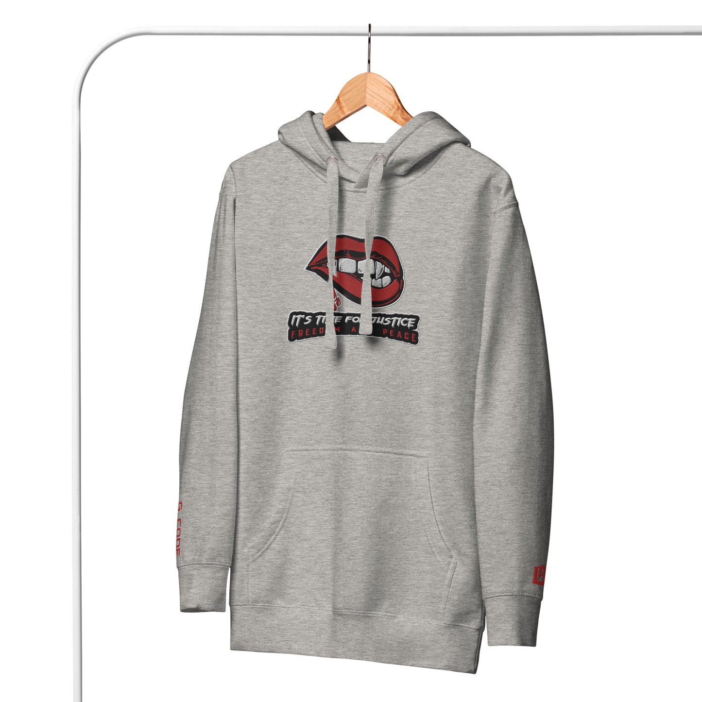 Streetwear Kapuzenpullover IT´S TIME FOR JUSTICE - Stickerei