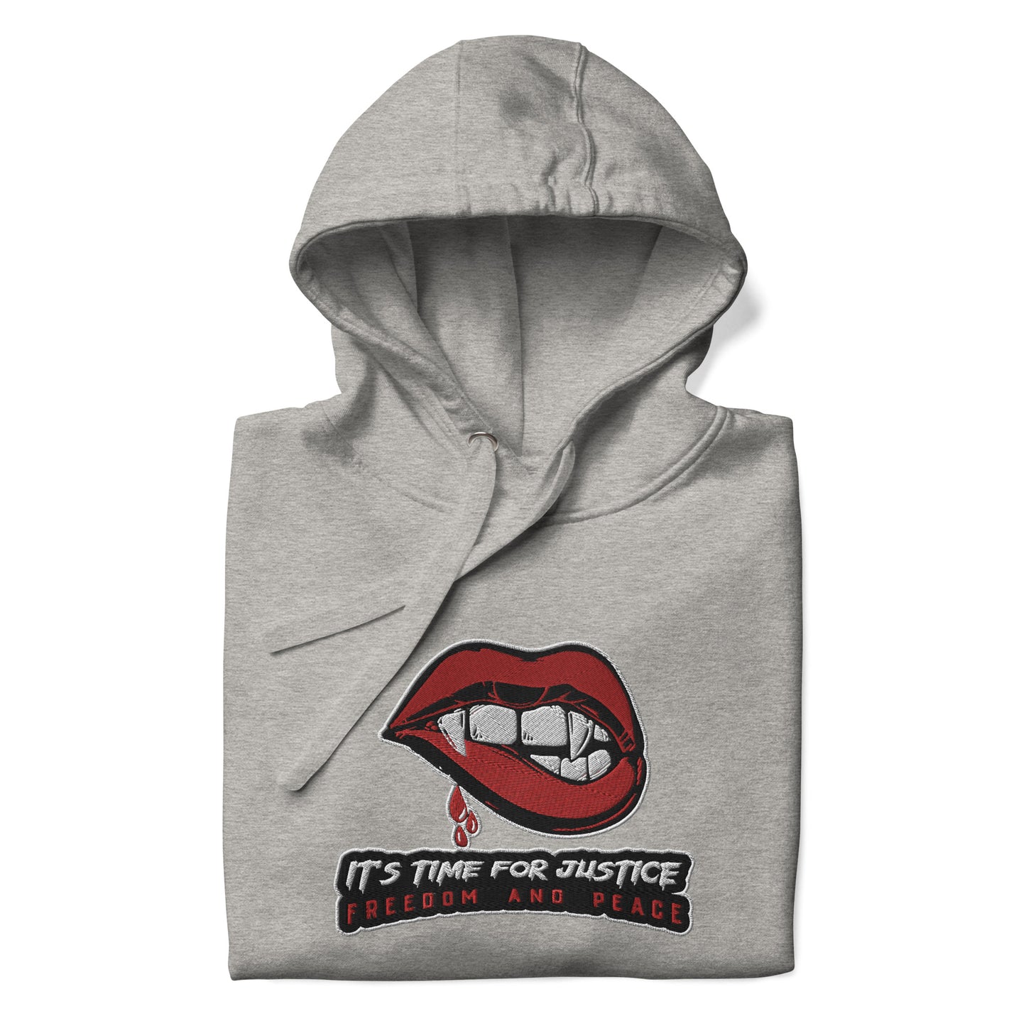 Streetwear Kapuzenpullover IT´S TIME FOR JUSTICE - Stickerei