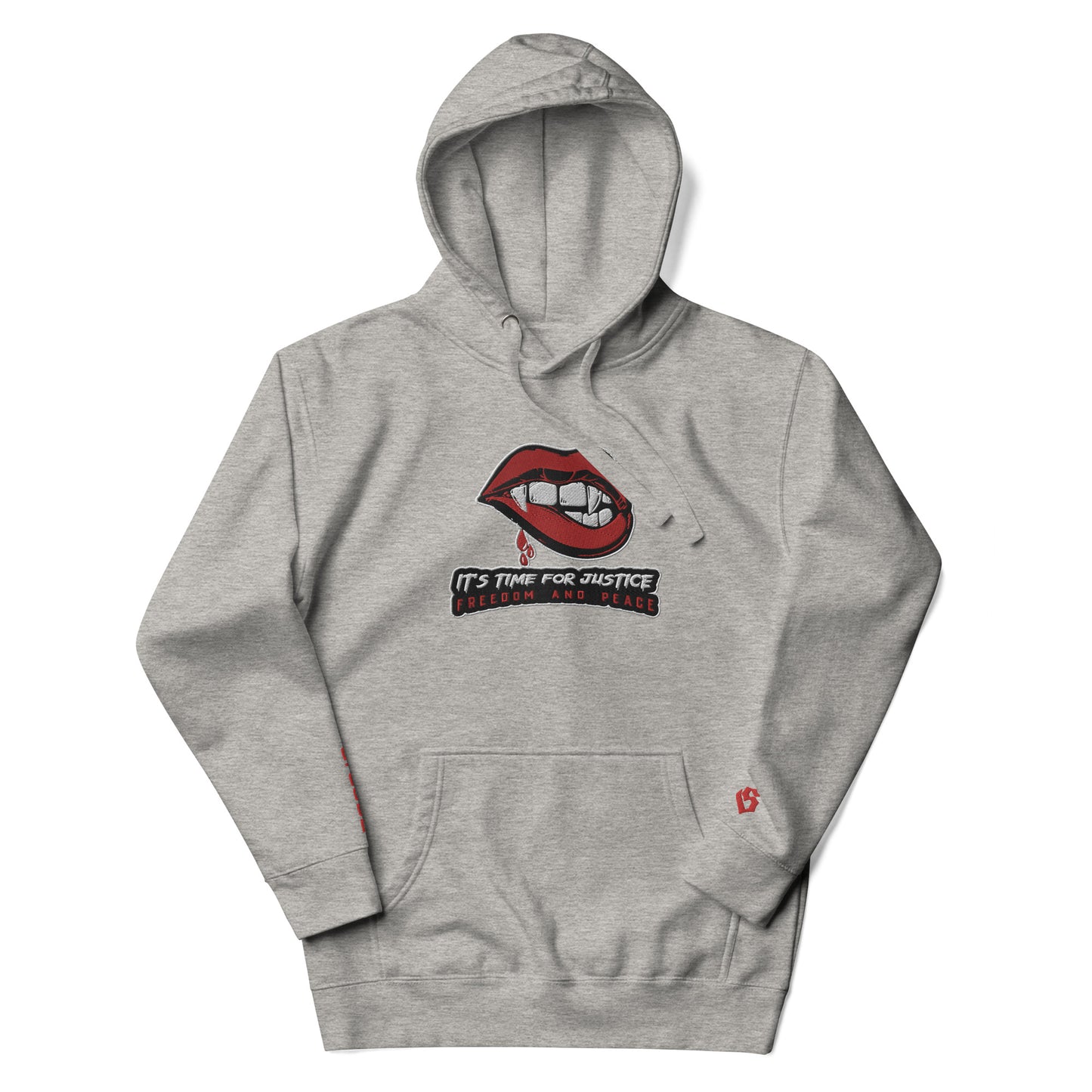 Streetwear Kapuzenpullover IT´S TIME FOR JUSTICE - Stickerei
