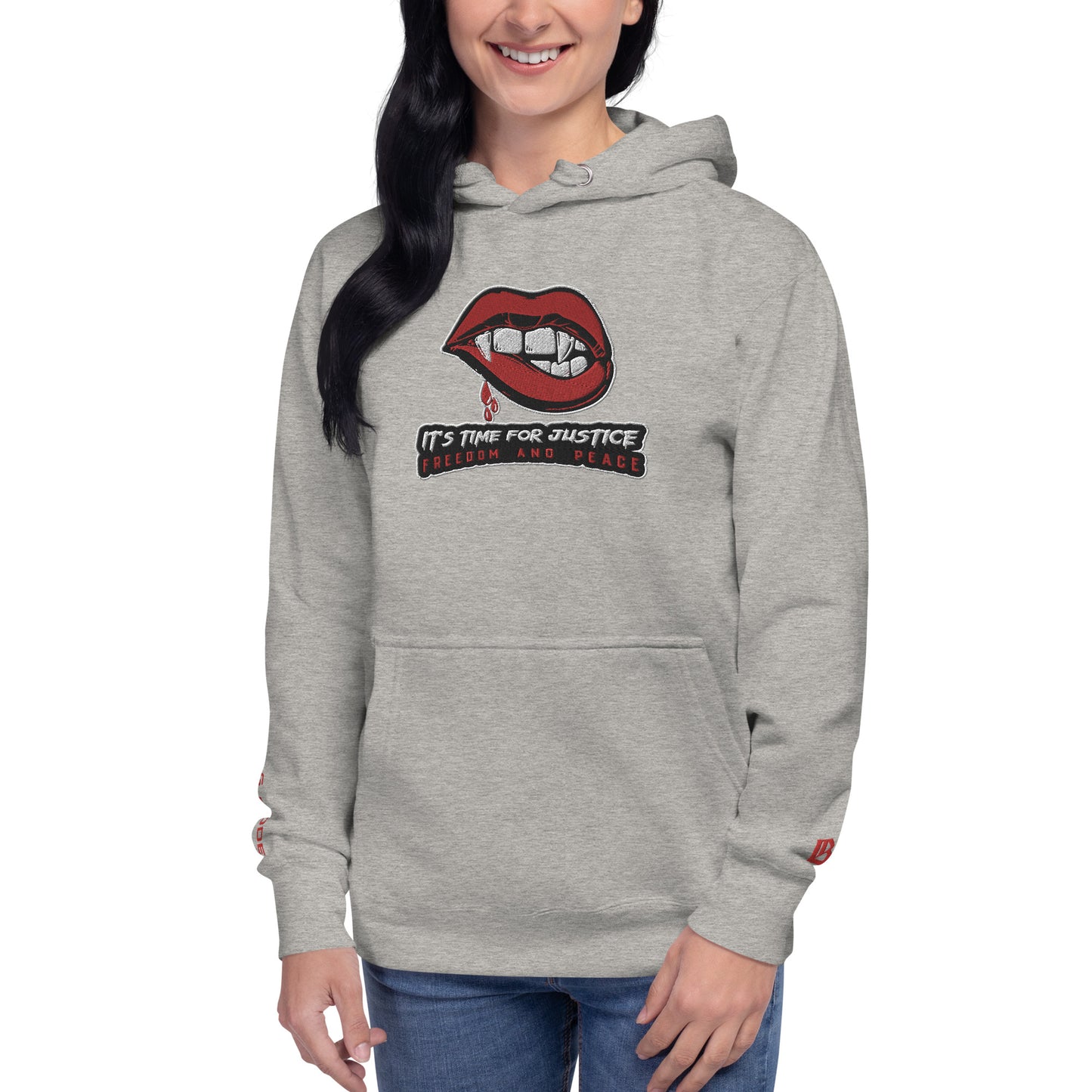 Streetwear Kapuzenpullover IT´S TIME FOR JUSTICE - Stickerei