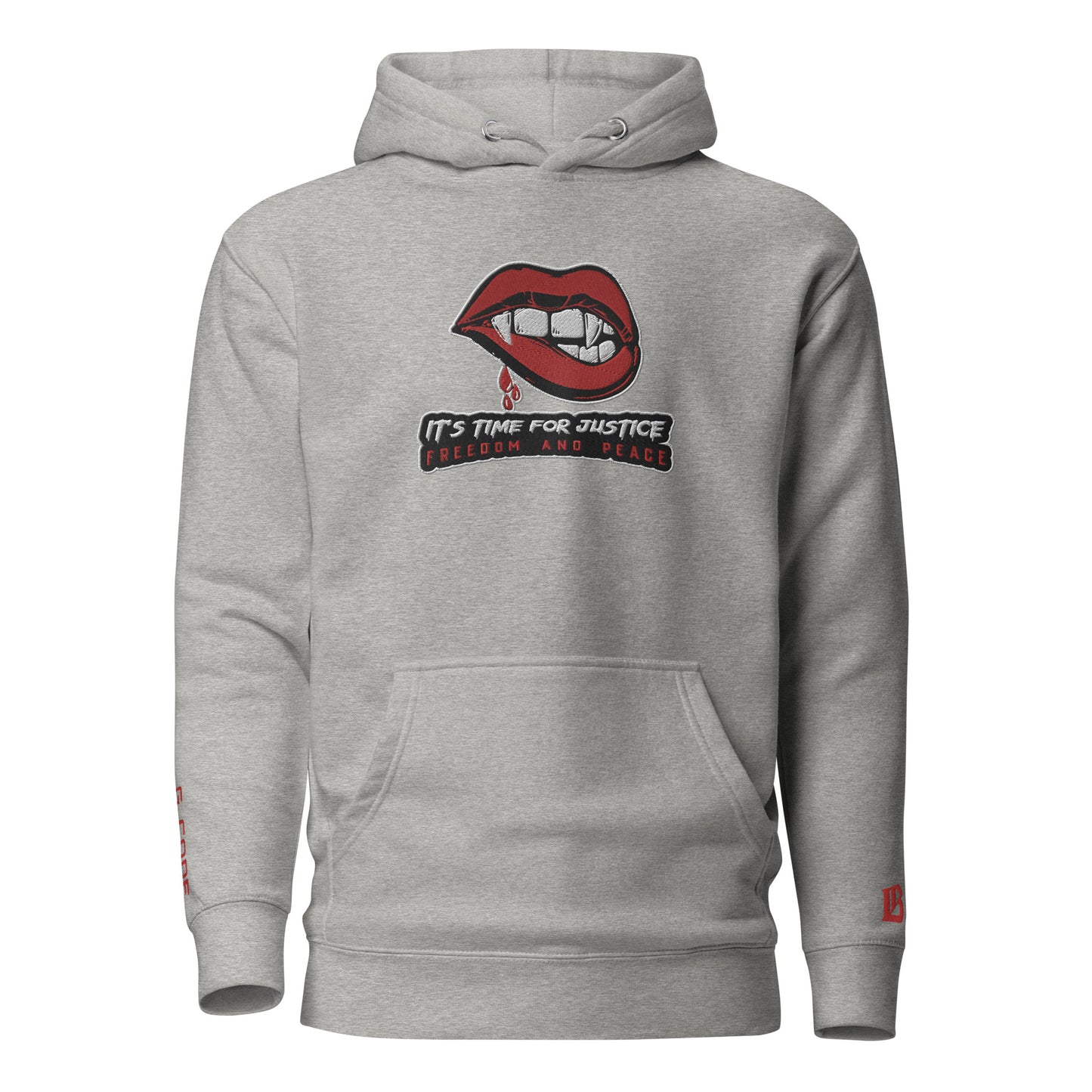 Streetwear Kapuzenpullover IT´S TIME FOR JUSTICE - Stickerei