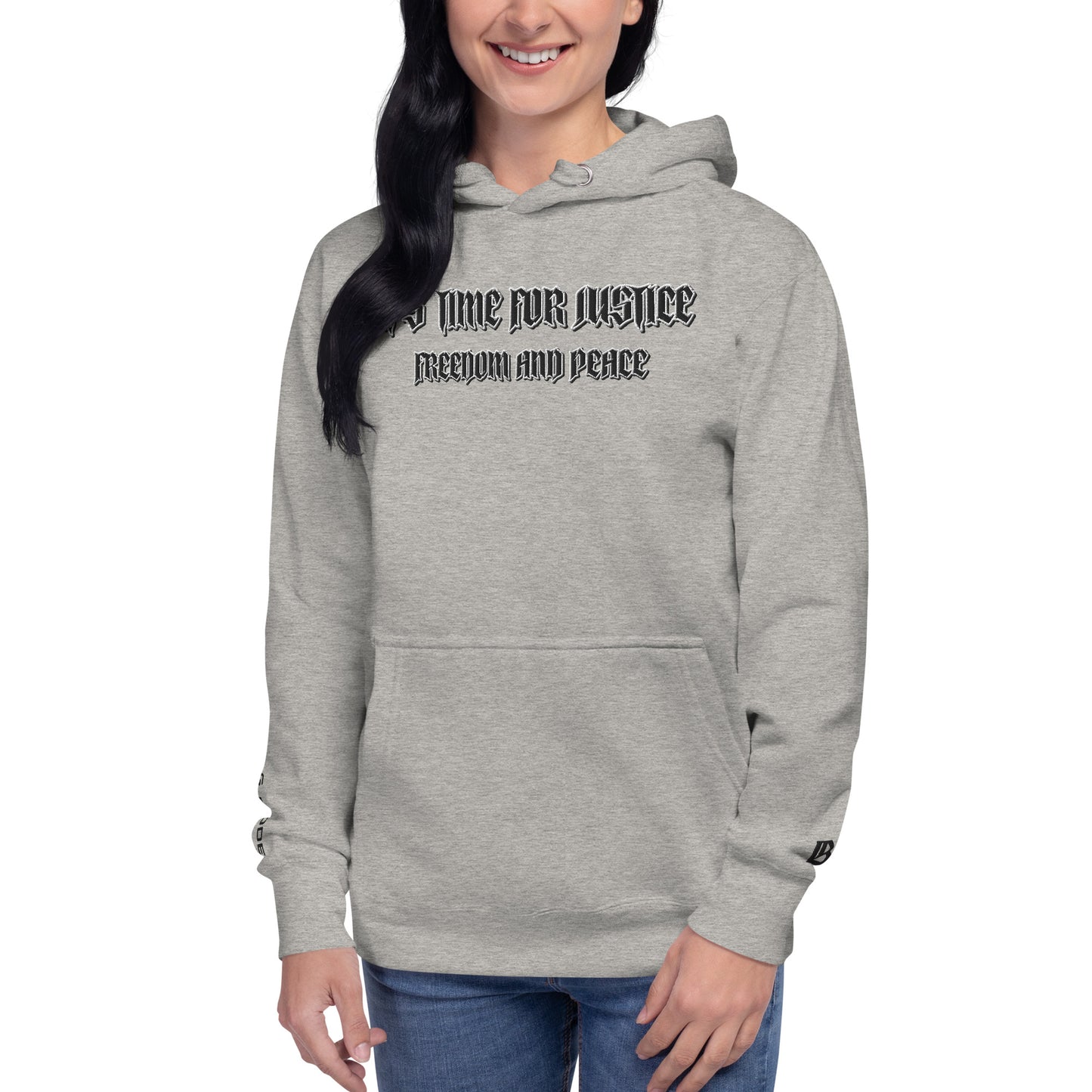 Streetwear Hoodie - IT'S TIME FOR JUSTICE - Stickerei Schrift