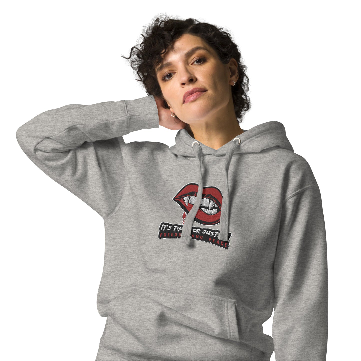 Streetwear Kapuzenpullover IT´S TIME FOR JUSTICE - Stickerei