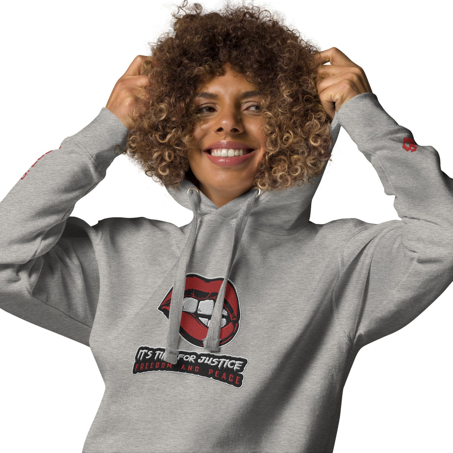 Streetwear Kapuzenpullover IT´S TIME FOR JUSTICE - Stickerei
