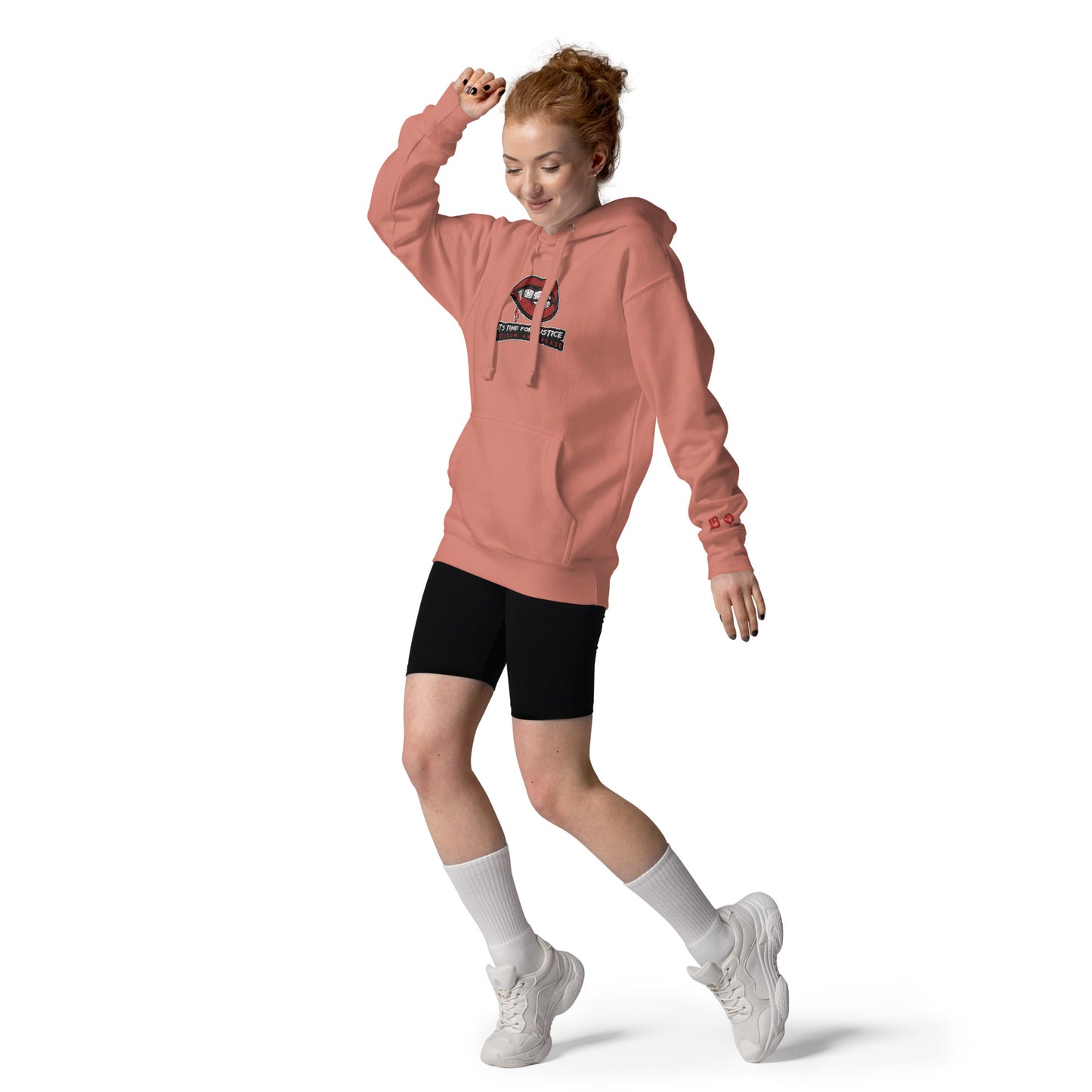 Streetwear Kapuzenpullover IT´S TIME FOR JUSTICE - Stickerei