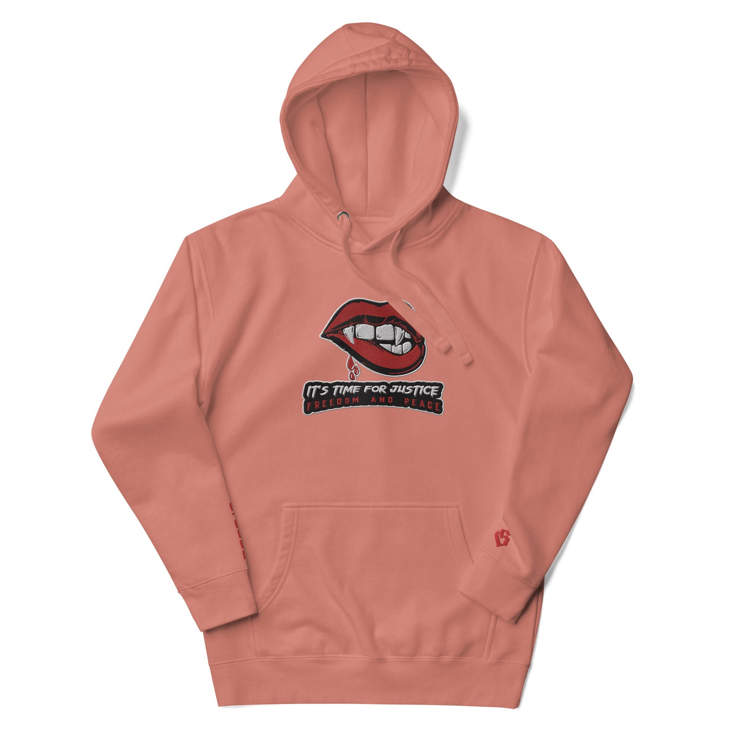 Streetwear Kapuzenpullover IT´S TIME FOR JUSTICE - Stickerei