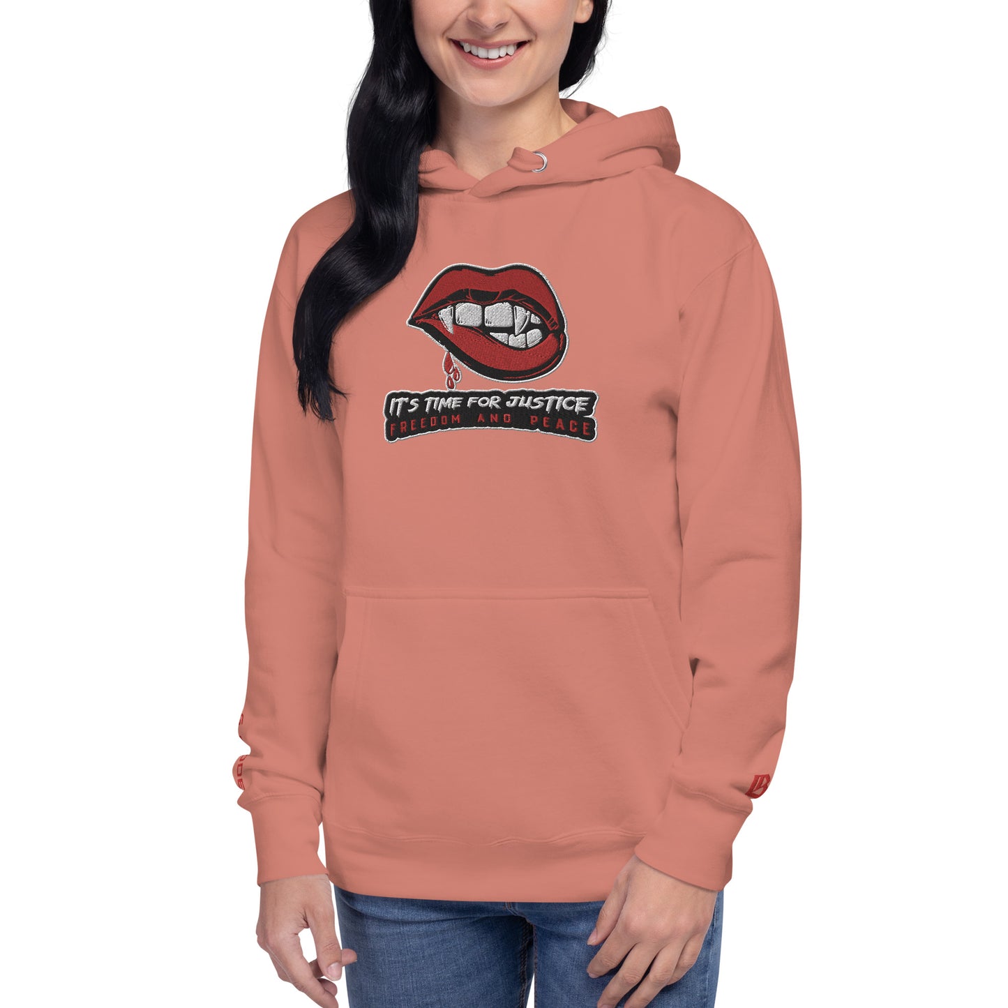Streetwear Kapuzenpullover IT´S TIME FOR JUSTICE - Stickerei