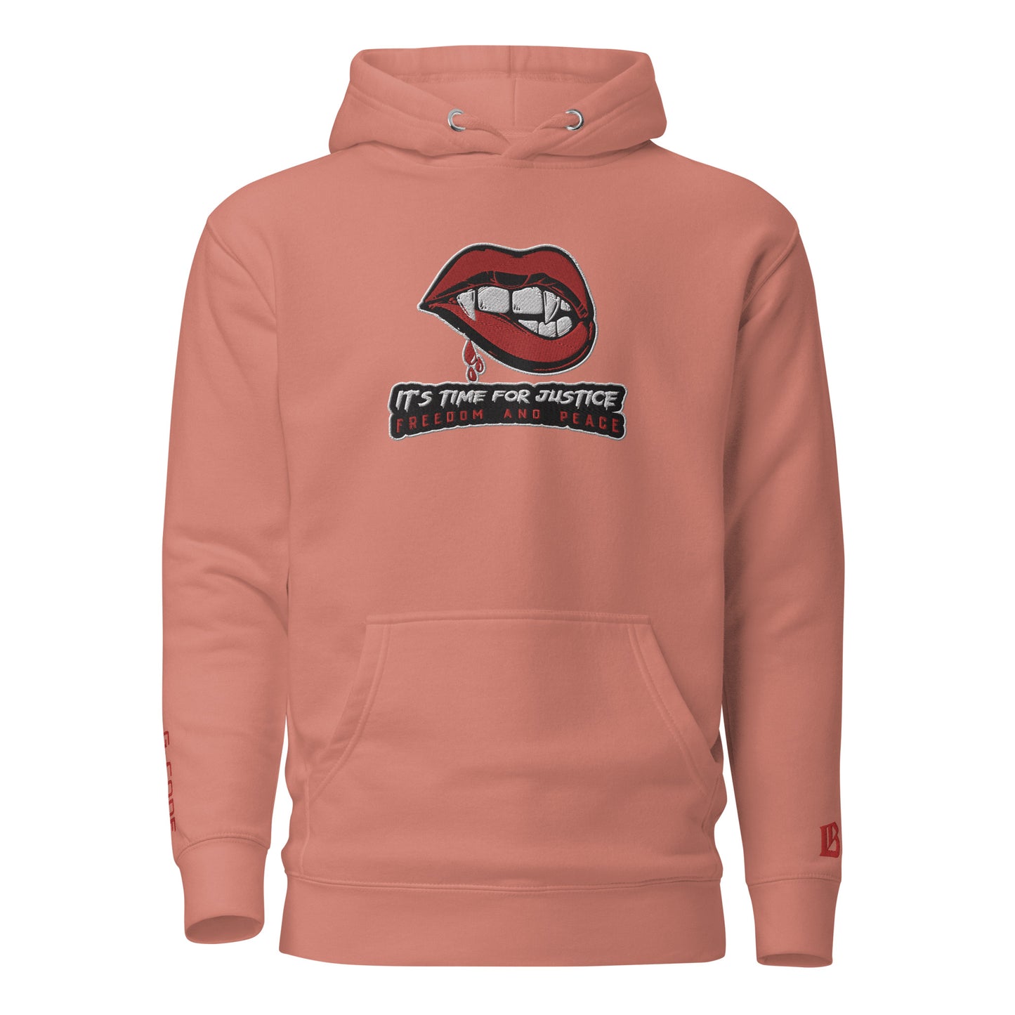 Streetwear Kapuzenpullover IT´S TIME FOR JUSTICE - Stickerei