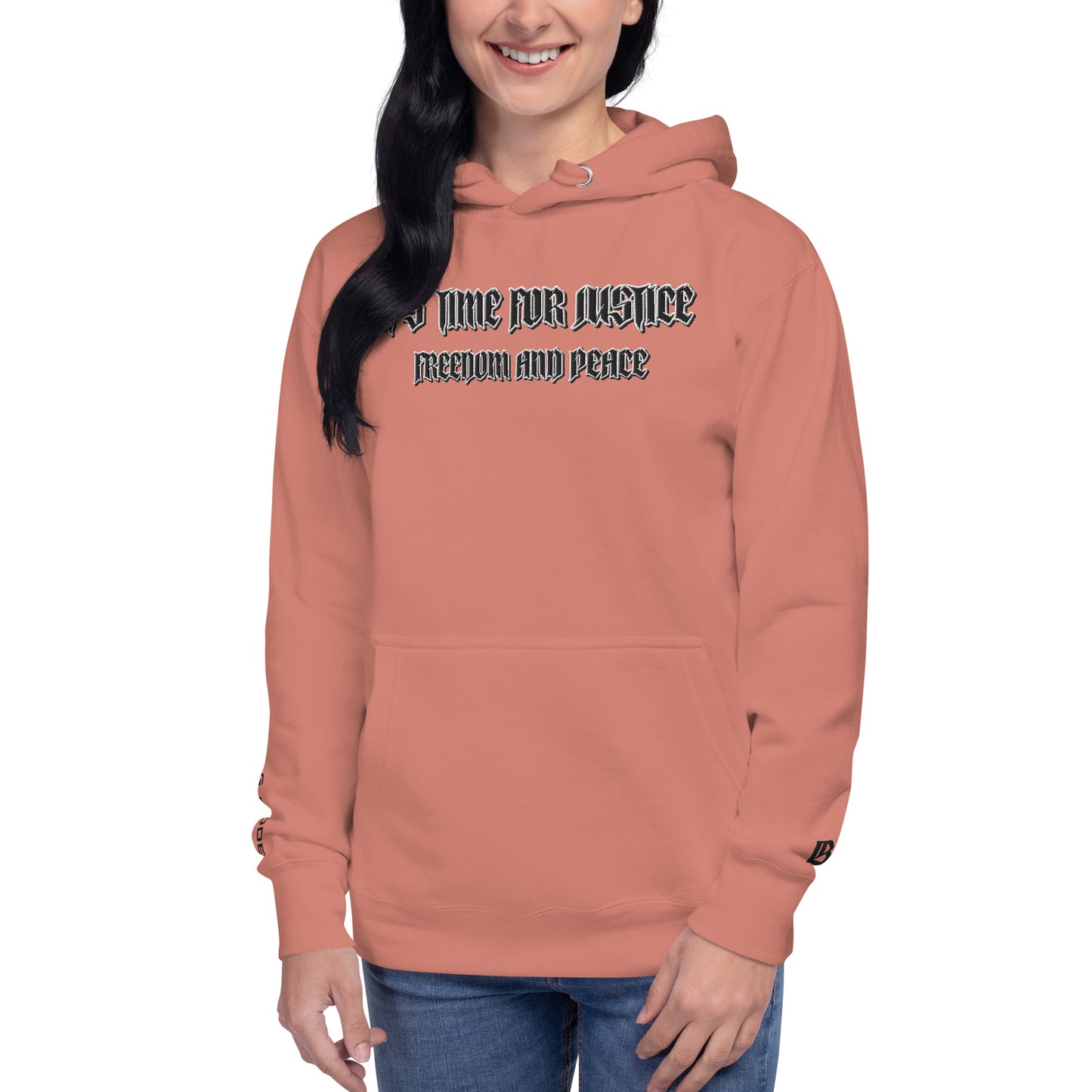 Streetwear Hoodie - IT'S TIME FOR JUSTICE - Stickerei Schrift