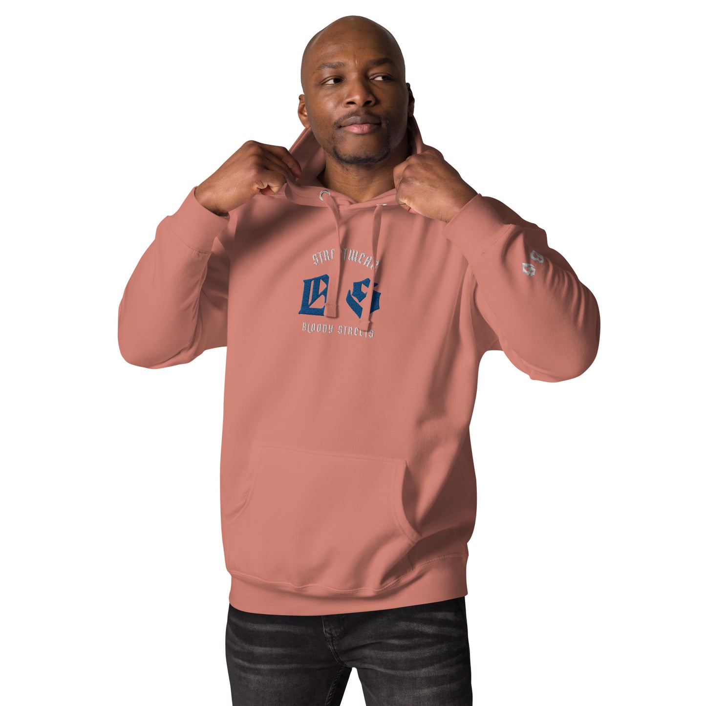 Bloody Streets Classic Stickerei Unisex Streetwear-Hoodie