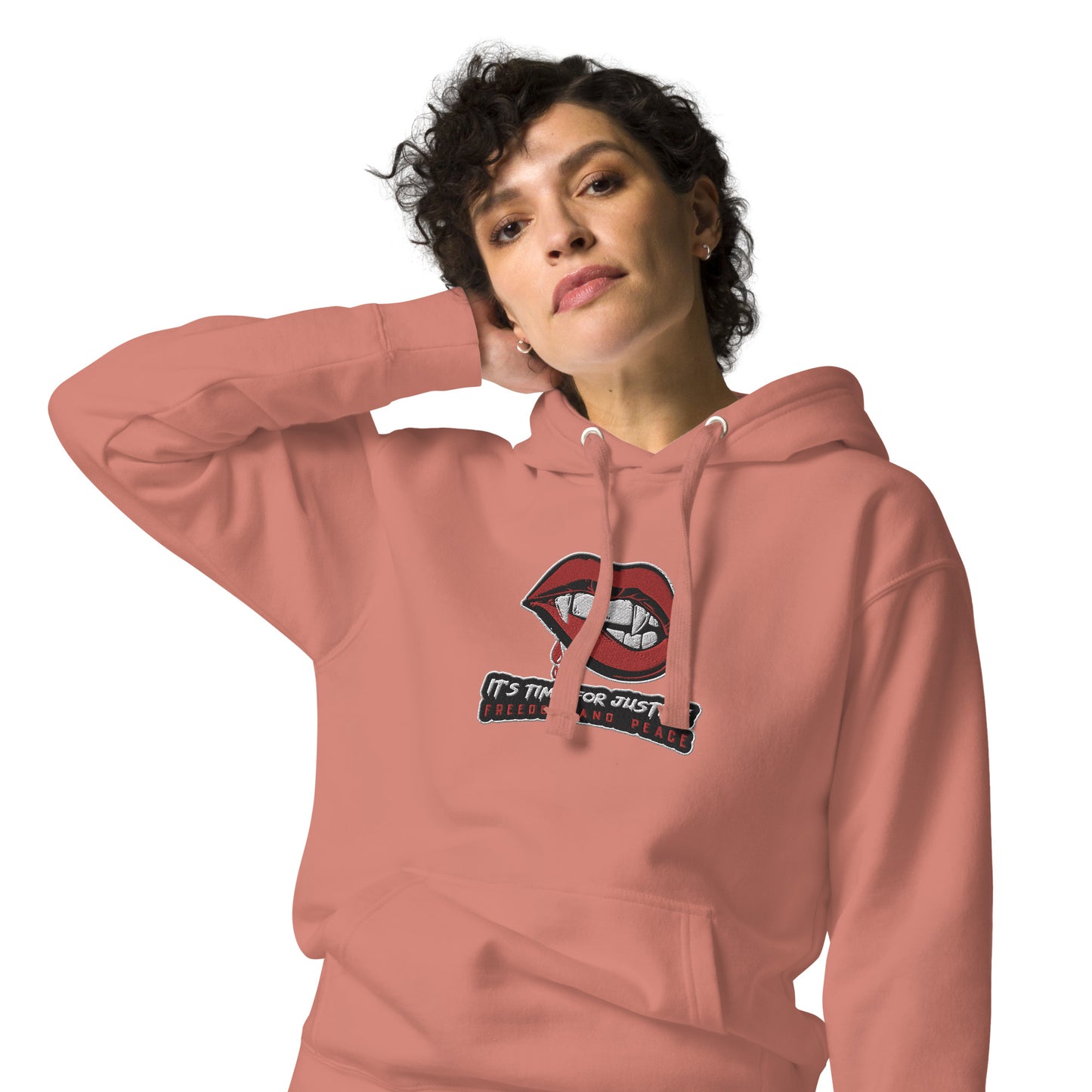 Streetwear Kapuzenpullover IT´S TIME FOR JUSTICE - Stickerei