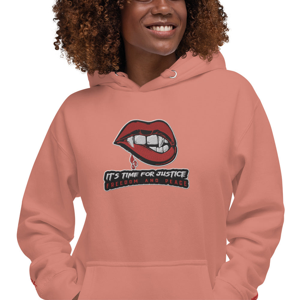 Streetwear Kapuzenpullover IT´S TIME FOR JUSTICE - Stickerei