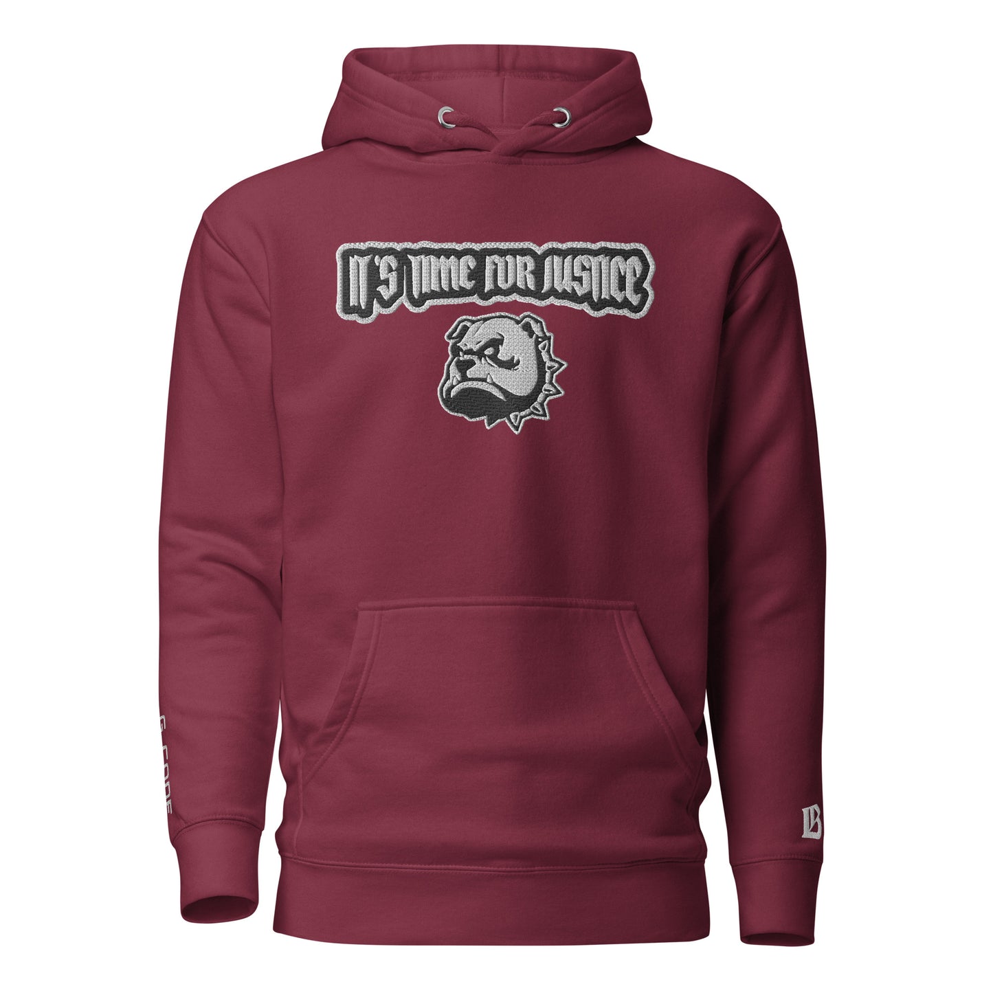 Streetwear Hoodie - IT`S TIME FOR JUSTICE - Stickerei