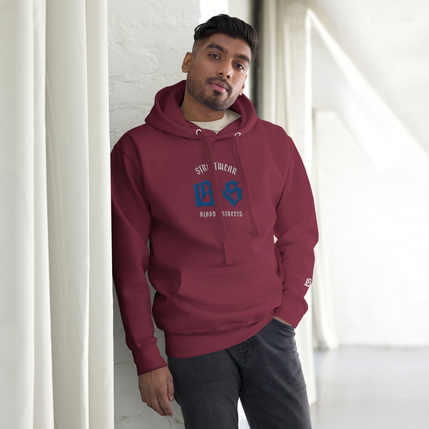 Bloody Streets Classic Stickerei Unisex Streetwear-Hoodie