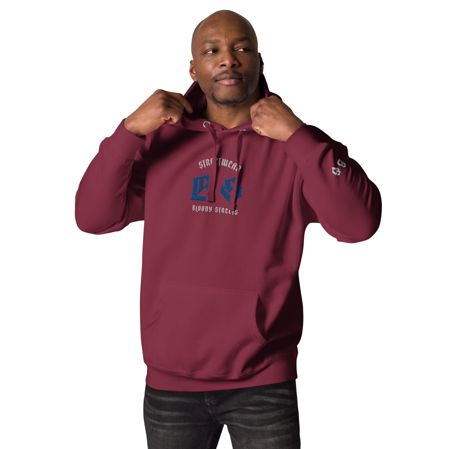 Bloody Streets Classic Stickerei Unisex Streetwear-Hoodie