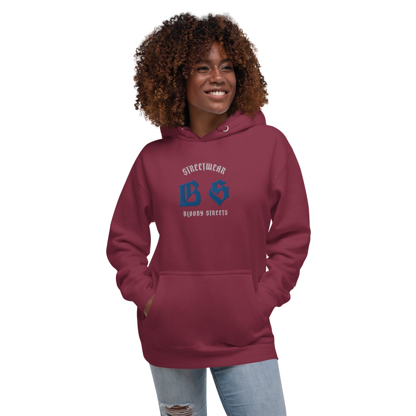 Bloody Streets Classic Stickerei Unisex Streetwear-Hoodie
