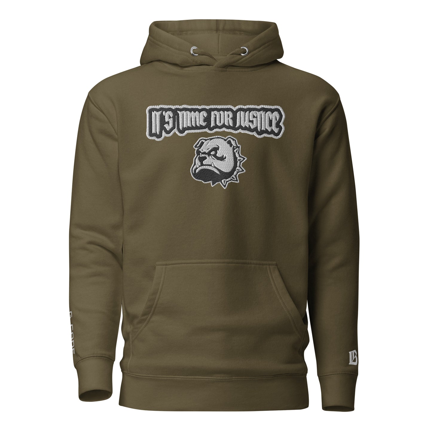 Streetwear Hoodie - IT`S TIME FOR JUSTICE - Stickerei