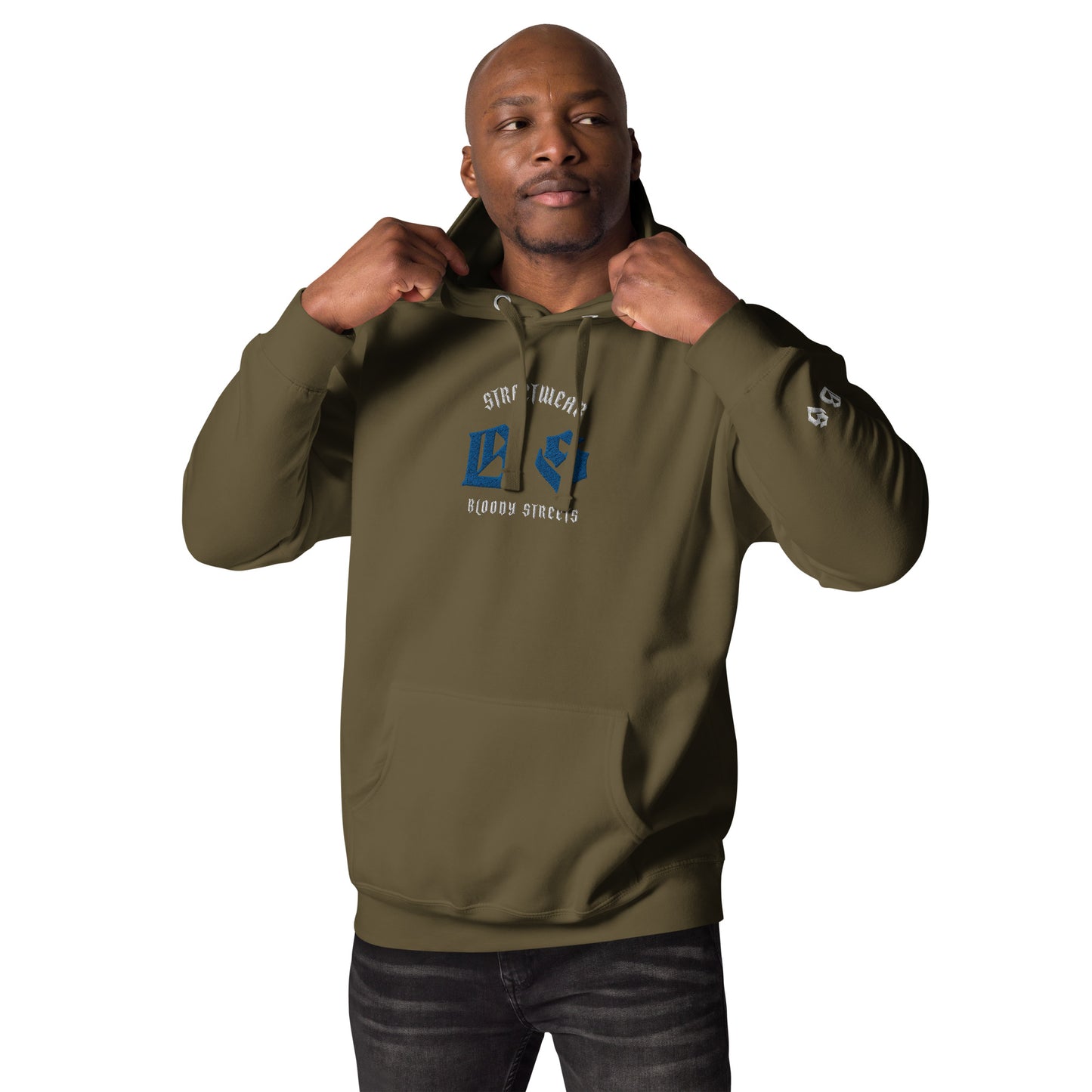 Bloody Streets Classic Stickerei Unisex Streetwear-Hoodie