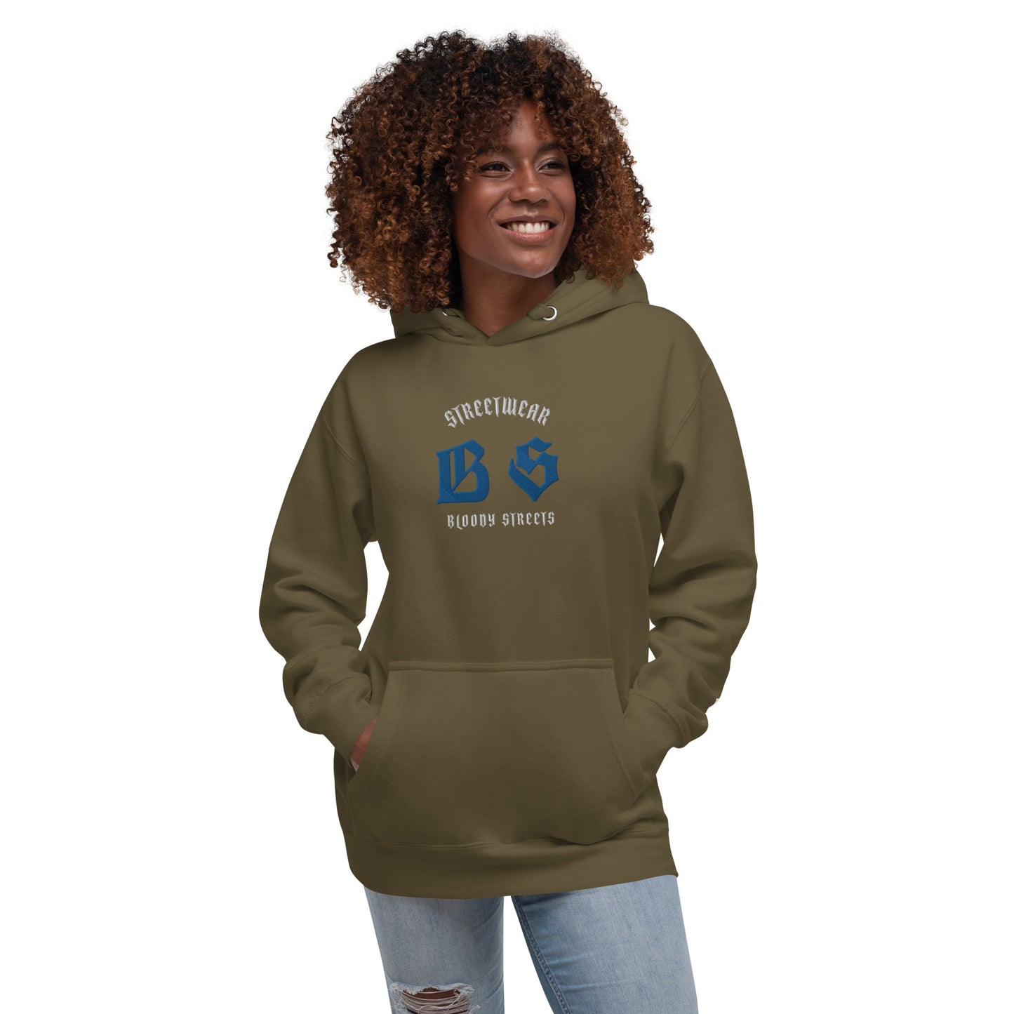 Bloody Streets Classic Stickerei Unisex Streetwear-Hoodie