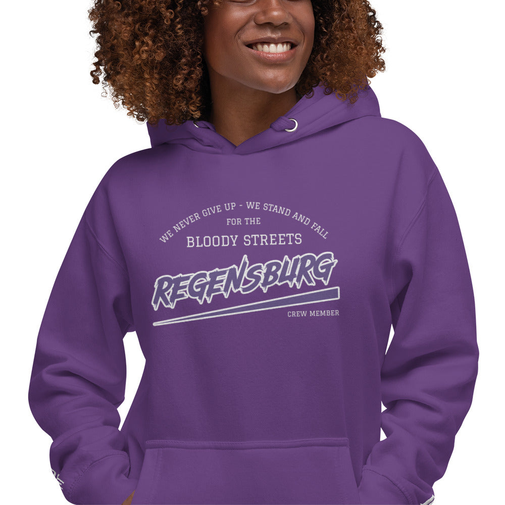 BS CITY Regensburg Crew Member Premium Red Lady Hoodie NEW VERS - BLOODY-STREETS.DE Streetwear Herren und Damen Hoodies, T-Shirts, Pullis