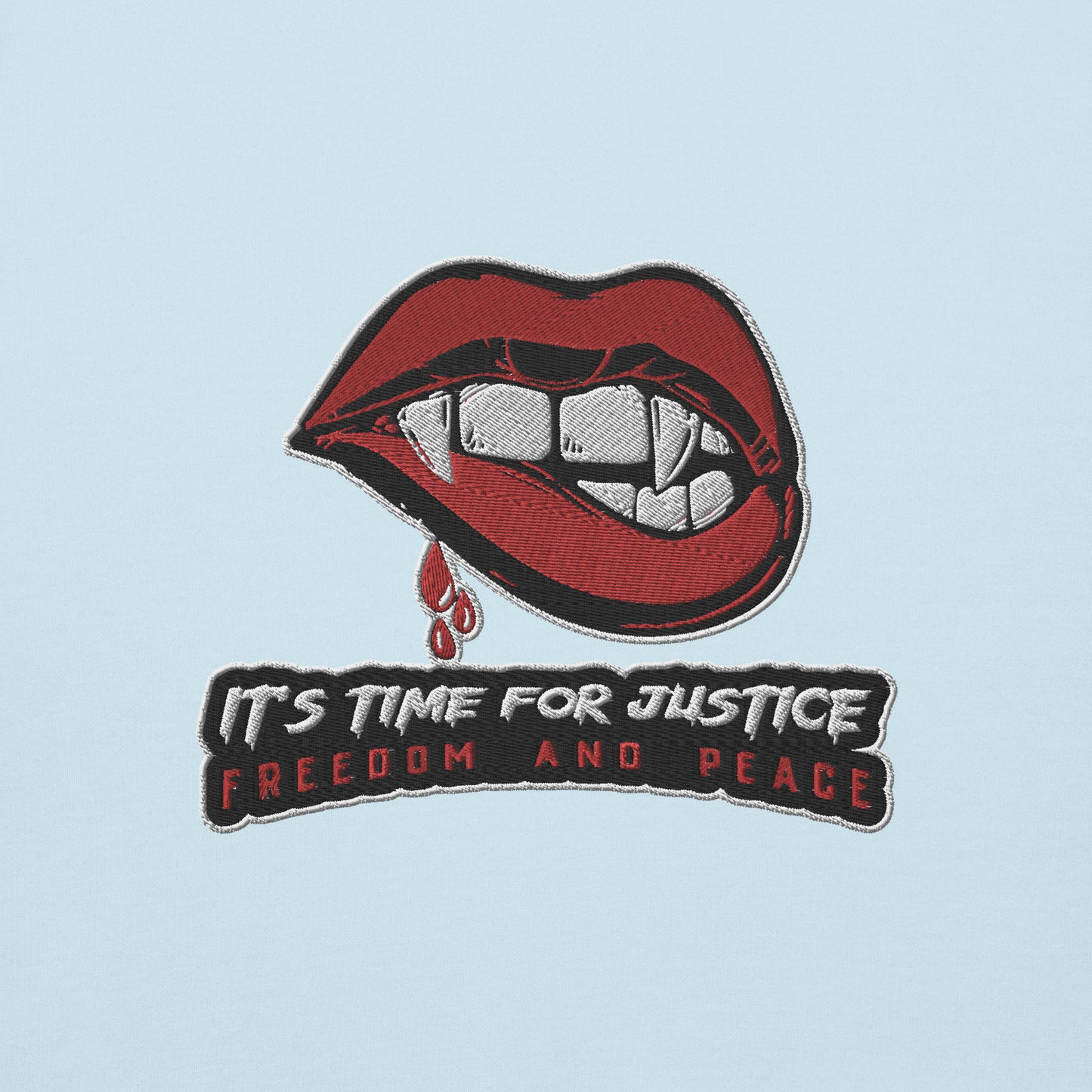 Streetwear Kapuzenpullover IT´S TIME FOR JUSTICE - Stickerei